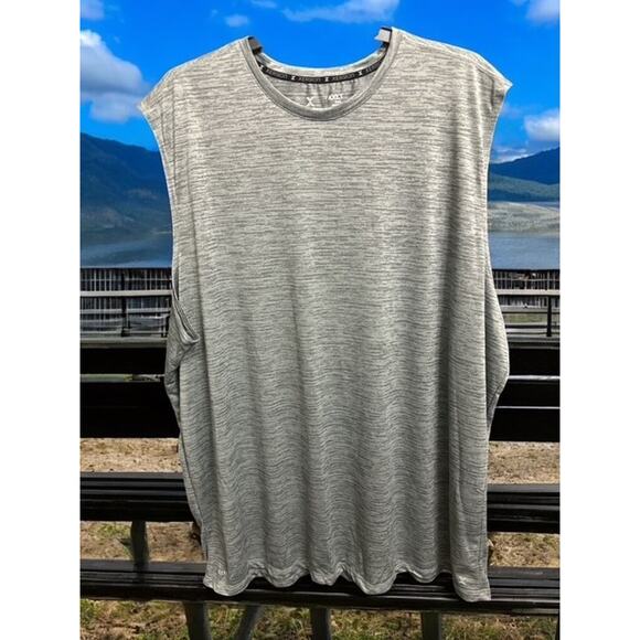 Xersion Mens 4XLT Shirt Train EverAir Muscle Tank Tall Gray Breathable Quick Dry - Picture 2 of 5